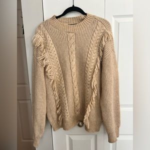 Design 365 Oversized Fringe Sweater - Size Medium